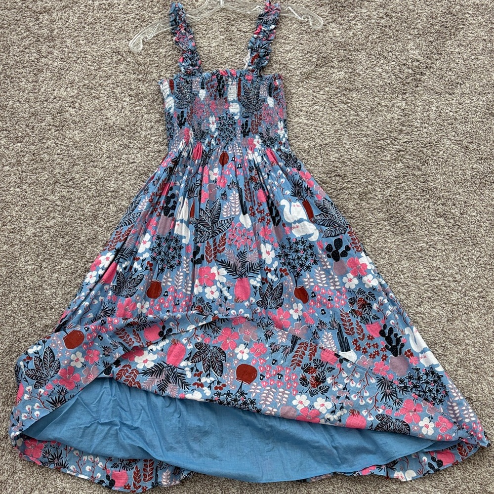 Kate Spade Floral Midi Dress in Blue and Pink - Picture 5 of 7